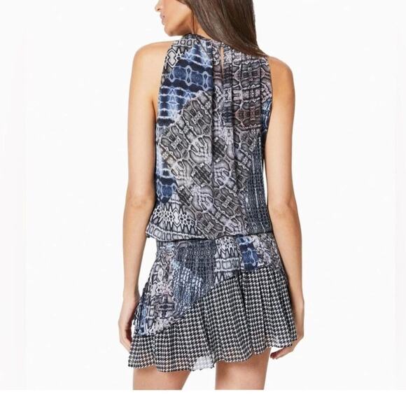 Ramy Brook Snakeskin Print Halter Dress Size Small Blouson Fit Lined Sleeveless - Picture 12 of 12